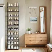 Songmics Kenkäteline, 45x28x173 cm, Musta