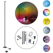 Näve Led lattiavalaisin Motion Light, himmennettävä, Musta, Olohuone/ruokailutila, Alumiini, Moderni