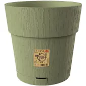 Stefanplast Istutusruukku alusella Ethica Ø 30 x 29cm oliivinvihreä
