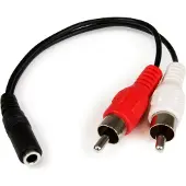 StarTech.com 15cm 3.5mm to RCA Audio Cable (MUFMRCA)