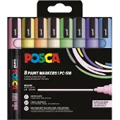 Posca Keskikärkinen Pastellivärinen Tussi 8 Kpl (401669)