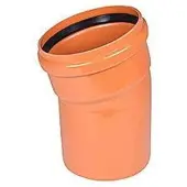 Wavin 400 mm 15 gr. PVC viemärin taivutusputki