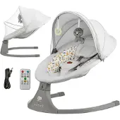 Kinderkraft Lapsenvahti - Lumi Swing vaaleanharmaa