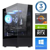 INTOP Tietokone Ryzen 7 5700X 16GB 250SSD M.2 NVME RTX5070 12GB WIN11