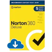 Norton 360 Deluxe | Turva 5 laitteelle | Vuositilaus | 50 GB pilvitallennustilaa mukana