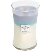 Woodwick Trilogy Calming Retreat tuoksukynttilä sisältää puusydämen 609.5 g