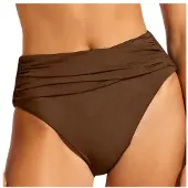 Seafolly S.collective High Waist Wrap Front Pant - Brown - 34
