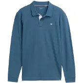Tom Tailor Basic Polo With Contrast - Blue - XXL