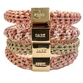 Dark Fat Hair Ties Combo Rose Quartz Mix 4 kpl
