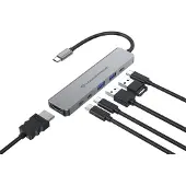 Conceptronic DONN33G, Langallinen, USB 3.2 Gen 1 (3.1 Gen 1) Type-C, 100 W, Hopea, 5 Gbit/s, 4K Ultra HD