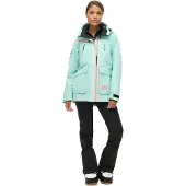 Superdry for woman. WS110165A Ski jacket Ultimate Rescue turquoise (L), Sport, Snow, Recycled Polister, Sustainable
