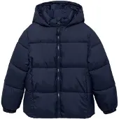 Mango Hood Puffer Coat - Navy - 116