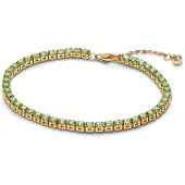Pandora 14K Gold-Plated Bracelet With Mint Green Crystal - Green - 18 CM