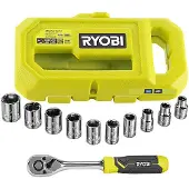 Ryobi RHRS10PC 10-osainen 1/4' hylsysarja