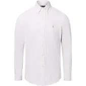 Ralph Lauren for man. 710953704007 Beige Custom Fit striped oxford shirt (XL), Casual, Cotton, Long sleeve