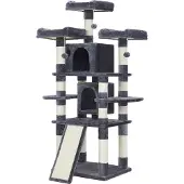 Feandrea Cat Tree, Iso Cat Tower, 170cm, Smoky Grey Pct18Gyz