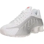 Nike Matalavartiset tennarit 'Shox R4' hopeanharmaa / punainen / valkoinen