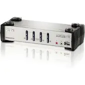 Aten – KVM switch, 1 console controls 4 computers, USB, 2 additional USB ports, OSD (CS1734B-AT-G)