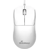 MediaRange MROS255, Molempikätinen, USB A-tyyppi, 1000 DPI, Valkoinen