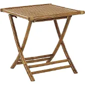 Beliani Puutarhapöytä puinen bambu 70 x 70 cm kokoontaitettava perinteinen tyyli Beliani