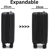 CabinFly Cruisair 55x40x20cm ja 55x40x23cm matkalaukku sopii Ryanair, Wizzair, FinnAir, musta