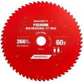 Specialist+ 260x60tx30 Mm Premium Monimateriaalipyörösaha
