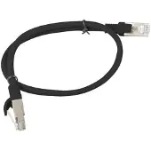 Lanberg patch cable - 50 cm - black RAL 9004 - Musta - 0.5m