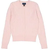 Ralph Lauren Mini-Cable Cotton Cardigan - Pink - 129-130