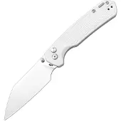 CJRB Pyrite Light J1945G-GY Stonewashed S90V, White FRN, pocket knife