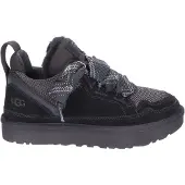 Ugg for woman. 1144032 Black Lowmel leather sneakers (41), Flat, Suede, Laces, Casual