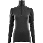 Aclima DoubleWool Polo with Zip Woman Marengo/Jet Black Kerrasto yläosat XS