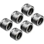 EKWB EK-Quantum Torque HDC 14 -kovaputkien puristusliitinsarja, 6 kappaletta, Satin Titanium