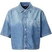 G-Star for woman. D26800-D252-H453 Shirt Boxy 1 Pocket blue (S), Casual, Cotton, Short sleeve
