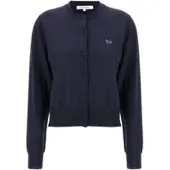 Maison Kitsuné Baby Fox Patch Regular Cardigan - Navy - L