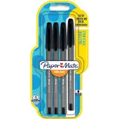 Papermate InkJoy 100 ST, Klipsi, Kuulakärkikynä, Musta, 4 kpl, Keskikokoinen (1956714)