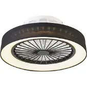 QAZQA Kattotuuletin valkoinen tähtiefektillä 47cm sis. LED himmennettävä kaukosäätimellä - Emily