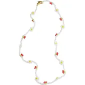 Timi Of Sweden Cherry & Flower Blead Necklace