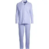 Ralph Lauren Pitkä pyjama vaaleansininen / valkoinen