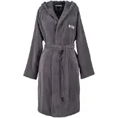 Boss Home Plain Bath Robe - Grey - XL