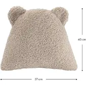 WigiWama Bear Cushion Teddy - Beige - 37X 40CM