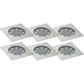 QAZQA 6 Maavalaisimen sarja alumiinia neliö sis. LED IP65 Solar - Terry