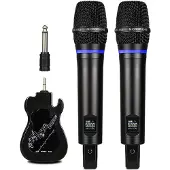 INF 2 pakkaus langaton mikrofoni Bluetooth Reverb Android-porttikaapelilla Musta