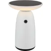 Globo LED-aurinkopöytävalaisin 36625, valkoinen, metalli, 23 cm, himmennettävä, Valkoinen/opaali, Alumiini, Moderni
