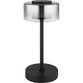 Globo Led pöytävalaisin Belinda, Alumiini/harmaa/sinkki, Olohuone/ruokailutila, Lasi