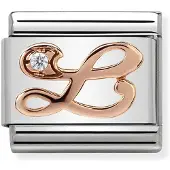 Nomination Rose Gold Zircon kirjaimet 430310 L