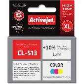ActiveJet Canon CL-513 -muste, normaali, AC-513R, 15 ml, kolmivärinen