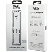 Karl Lagerfeld Apple Watch -ranneke 38 mm 3D -kumi, valkoinen