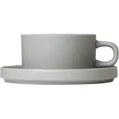 Blomus Set Of 2 Tea Cups - 0,2 L, Ø 9 Cm - Pilar - Mirage Gray - Grey - Ø 14.4CM