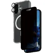 PanzerGlass iPhone 16 3-in-1 Privacy Protection bundle, läpinäkyvä