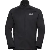 Jack Wolfskin Peak District, fleecepusero, miesten, musta